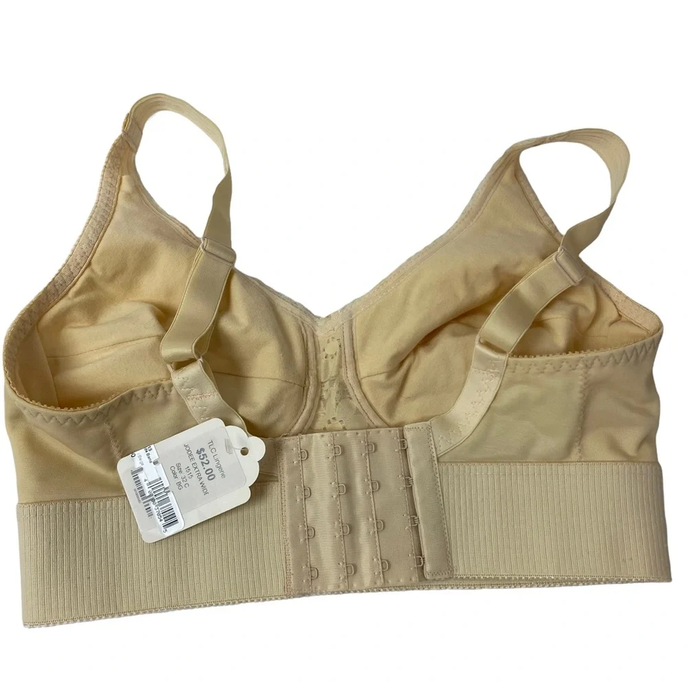 Jodee Nude Cream Surgical Mastectomy Bra Extra Wide 32C NWT
